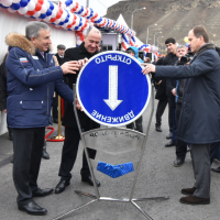 В Карачаево-Черкесии ввели в эксплуатацию новый мост через реку Кубань на трассе А-155 Черкесск-Домбай